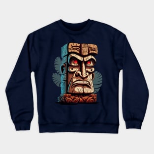 Polynesian Tiki Bar Caricature Crewneck Sweatshirt